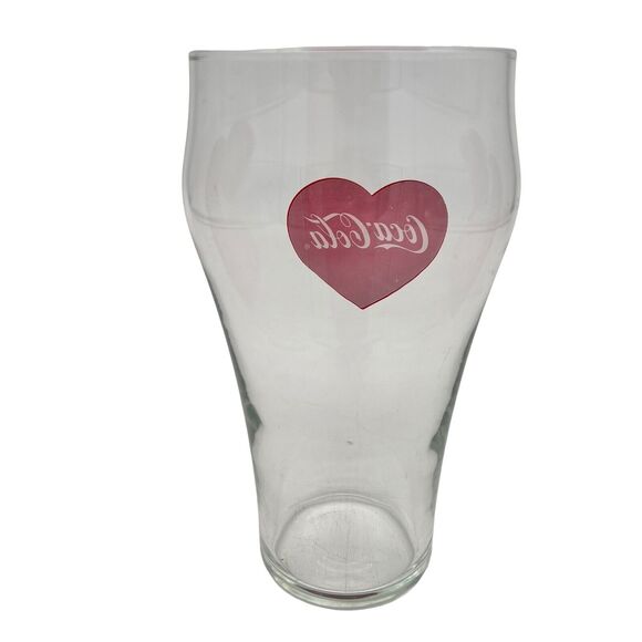 Unique Coca-Cola Love Heart 18 oz. Bell Drinking Glass Great Condition - Picture 2 of 5